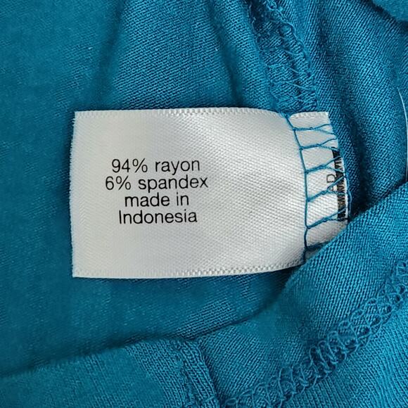 Lane Bryant Blue Teal Crisscross Bodice Draped Front Hi Low Dress 14 16 Flowy - Picture 6 of 6